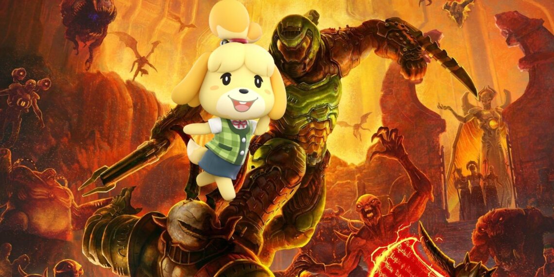 Animal Crossing and Doom Communities Share Crossover Fan Arts Ahead of Joined Release Date